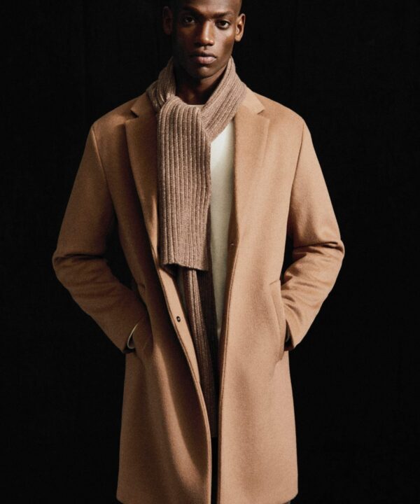 Long recycled wool coat